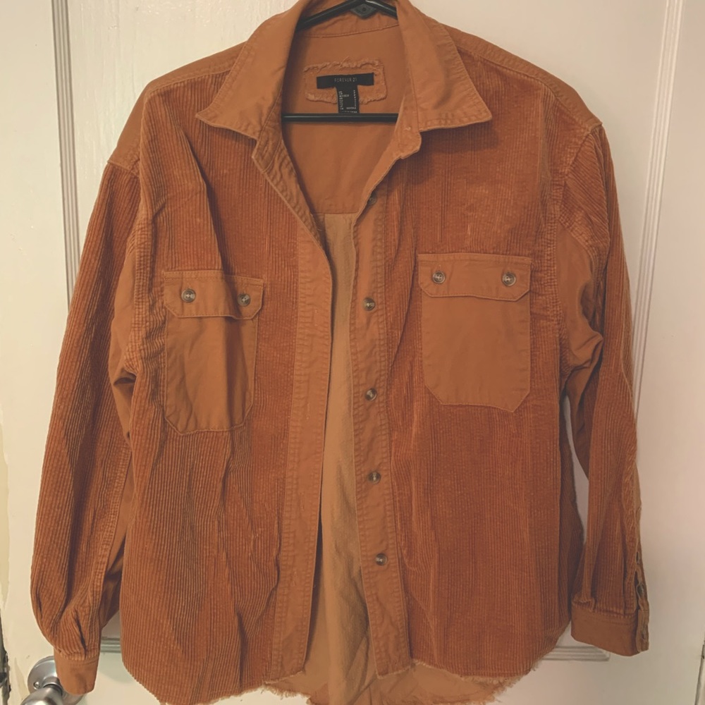 Burnt orange, oversized jacket